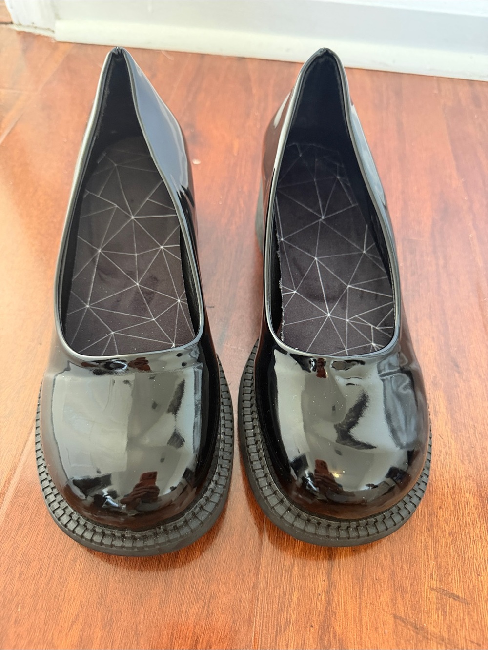 Women's Black Patent Ballet stock heel